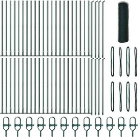 vidaXL Στύλος Περιφράξεων Πράσινο 100 x 0,8 μ (13 mm πλέγμα)