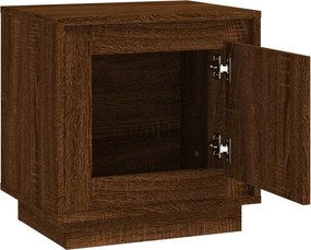 vidaXL Κομοδίνο Καφέ Δρυς 44 x 35 x 45 εκ. από Επεξεργασμένο Ξύλο