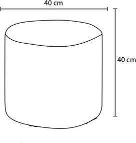 Πουφ Σκαμπό Καφέ PATARA 40x40x40