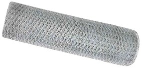 vidaXL Φράχτης Εξαγώνου Ασημί 0,6 x 50 μ. Γαλβανισμένος χάλυβας