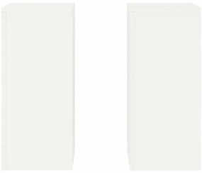 vidaXL Στήριξη φυτών 2 pcs Λευκό 24 x 24 x 55 εκ. Ατσάλι