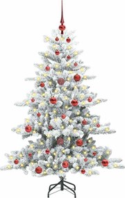 vidaXL Τεχνητό Χριστουγεννιάτικο Δέντρο με Άξονα με βάση Λευκό 150 cm