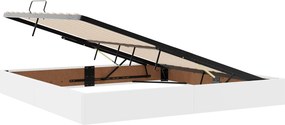 vidaXL Κρεβάτι Οθωμανικού Τύπου Καθαρό Λευκό 200 x 200 cm
