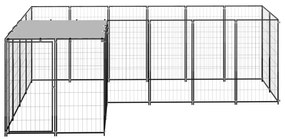Σπιτάκι Σκύλου Μαύρο 4,84 μ² Ατσάλινο   - Μαύρο