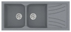 Sanitec Classic 332 Metallic Silver Ένθετος Νεροχύτης 80cm