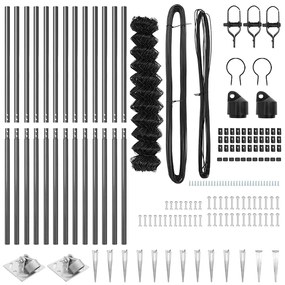 vidaXL Στύλος Περιφράξεων Γκρι 25 x 1,4 μ (60 x 60 mm δίχτυ)