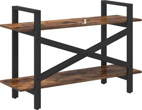 vidaXL Ράφι Βιβλίων 2 επιπέδων 100 x 33,5 x 64 εκ Επεξεργασμένο Ξύλο