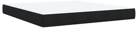 vidaXL Κρεβάτι Boxspring με Στρώμα Μαύρο 180x200 εκ. Βελούδινο
