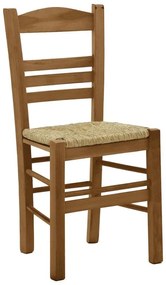 Καρέκλα καφενείου με ψάθα Ronson-Charchie καρυδί ξύλο 42x40x89εκ 42x40x89 εκ.