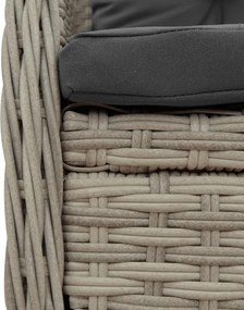 vidaXL Σετ Τραπεζαρίας Κήπου 9 τεμ. Αν. Γκρι Συνθ. Ρατάν με Μαξιλάρια