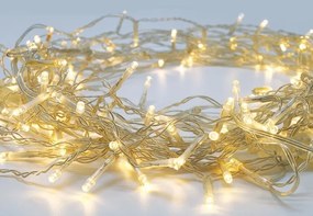 100 Χριστουγεννιάτικα λαμπάκια LED σε σειρά άνα 5cm διάφανο καλώδιο-Warm White  (10 τεμάχια)