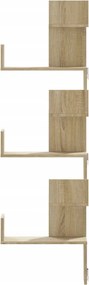 vidaXL Γωνιακή Ραφιέρα Τοίχου Sonoma Δρυς 45x45x147 εκ. Επεξ. Ξύλο