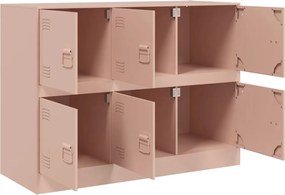 vidaXL Ντουλάπι Ροζ 99x39x73 εκ. από Ατσάλι