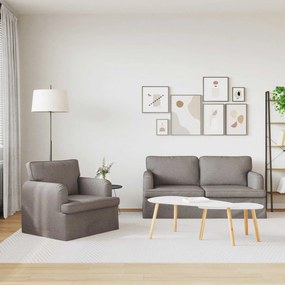 vidaXL Σετ Καναπέ 2 pcs Taupe 162 x 80 x 85 εκ ύφασμα