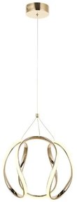 Κρεμαστό Φωτιστικό Οροφής Led Μέταλλο H30 Φ30 Eurolamp-144-15025-Χρυσό 144-15025