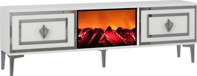 Stewehome Έπιπλο τηλεόρασης με εστία και ντουλάπι 150x30x41 cm