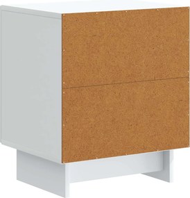 vidaXL Κομοδίνο Λευκό 43 x 34,5 x 50 εκ Επεξεργασμένο Ξύλο