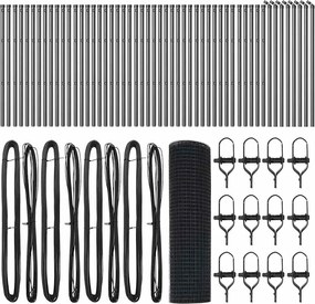 vidaXL Στύλος Περιφράξεων Γκρι 100 x 0,6 μ (12 x 12 χιλ. δίχτυ)