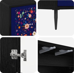 vidaXL Ντουλάπι TV MAINZ 69 x 33 x 50,5 εκ. Μαύρη Δρυς