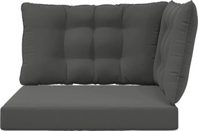 vidaXL Μαξιλάρι Καναπέ Εξωτερικού Χώρου 3 pcs Ανθρακί Πολυεστέρας