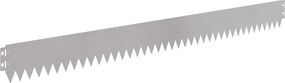 vidaXL Περίγραμμα γκαζόν 20 τμχ. 103 x 10 εκ Stainless Steel Ασημί