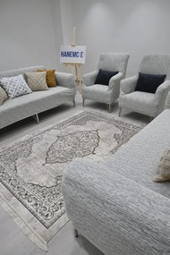 Stewehome Σετ καλύμματα καναπέ από πολυεστέρα και βαμβάκι με ριγέ σχέδιο 180x230 cm