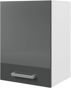 Κρεμαστό ντουλάπι Jeden 40-Γκρι Γυαλιστερό - Λευκό