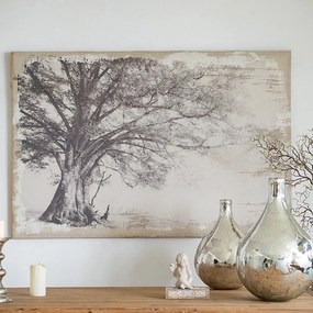 Πίνακας καμβάς ασπρόμαυρος δέντρο 150x100x4 - Καμβάς - JC38789