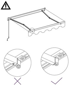 vidaXL Τέντα Συρόμενη Χειροκίνητη Μπλε / Λευκό 450 x 300 εκ.