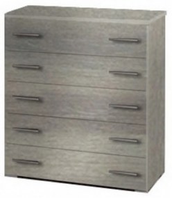 Intrahome Συρταριέρα με 5 συρτάρια σε χρώμα σταχτί 80x45x90 Intrahomesa-00652626