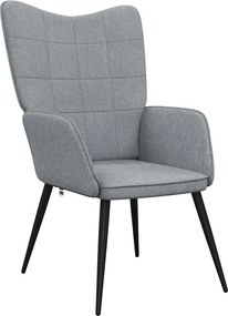 vidaXL Πολυθρόνα Relax Ανοιχτό Γκρι Υφασμάτινη