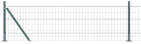 vidaXL Euro Fence με 7 Φλαντζωτούς Πόλους 0.4x10 μ Γαλβανισμένος Χάλυβας