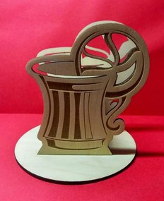 Σετ των 2 Intra απο ξύλο plywood 3mm-4mm πάχος – ξύλο μολυβιού και κάρτας σε σχήμα κυπέλλου 45x50 cm INTRAVECTRY-MY558462