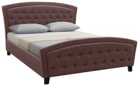 Κρεβάτι Alexia Megapap υφασμάτινο χρώμα καφέ 160x200εκ.