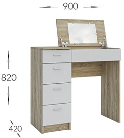 Τουαλέτα Tab Σονομα-Λευκό 90x42x82-110cm