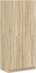 vidaXL Ντουλάπα Χρώμα Sonoma Δρυς 90 x 52 x 200 εκ. από Επεξ. Ξύλο