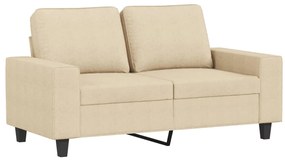 vidaXL Σετ Σαλονιού 2 Τεμαχίων Κρεμ Υφασμάτινο