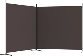 vidaXL Διαχωριστικό Δωματίου με 2 Πάνελ Καφέ 348x180 εκ. από Ύφασμα
