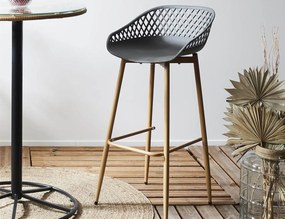 ΚΑΡΈΚΛΕΣ &amp; ΠΟΛΥΘΡΌΝΕΣ ΚΉΠΟΥ BAR STOOL MALAGA GREY M2 HDO7286