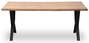 Τραπέζι Walter Megapap Mdf - μεταλλικό χρώμα ακακίας 160x80x75εκ.