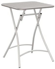 vidaXL Αναδιπλούμενο Τραπέζι Κήπου Μπεζ 55x55x73 cm από Ατσάλι