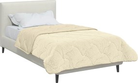 vidaXL Χειμερινό Παπλωματοθήκη 155 x 220 cm Χειμώνας Κρεμ Αναπνεύσιμο