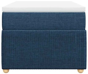 vidaXL Κρεβάτι Boxspring με Στρώμα Μπλε 90x190 εκ.Υφασμάτινο