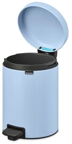 Κάδος απορριμμάτων με πεντάλ Brabantia NewIcon 1005528, 5 l, Ομαλό κλείσιμο, Αντιολισθητική βάση, γαλάζιο χρώμα