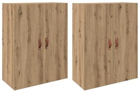vidaXL Ντουλάπια Τοίχου 2 pcs artisan δρυς 69.5 x 34 x 90 εκ.