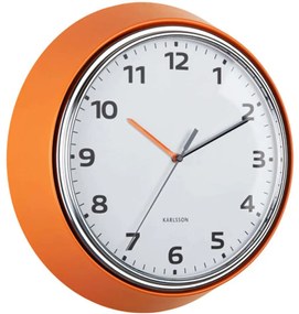 Ρολόι Τοίχου Modern Retro KA6006OR Φ34x7cm Bright Orange Karlsson Metal