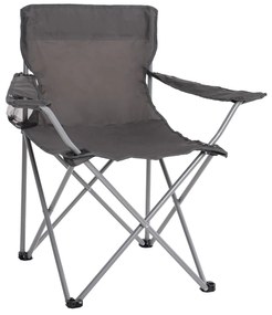 Καρέκλα - Πολυθρόνα FISHERMAN C5096.01 Camping Πτυσσόμενη με Θέση για Ποτήρι Γκρί 77x48x81 εκ. 77x48x81 εκ.