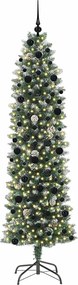 vidaXL Τεχνητό Λεπτό Χριστουγεννιάτικο Δέντρο Πράσινο και Λευκό 240 cm