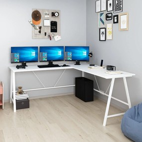Stewehome Γραφείο Εργασίας σε Σχήμα L Λευκό 180x180 cm