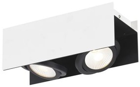 Φωτιστικό Οροφής-Σποτ 39316 Vidago Led/2 White-Black Eglo Metal,Aluminum
